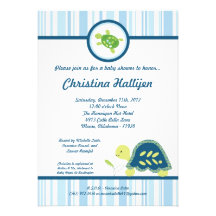 5x7 Sea Turtle Reef Ocean Baby Shower Invitation