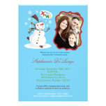 5x7 Snowman Snowflake Christmas XMAS Invitation