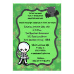 5x7 Spooky Kids Green Halloween Party Invitation