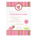 5x7 Spring Lady Bug Snail Baby Shower Invitation