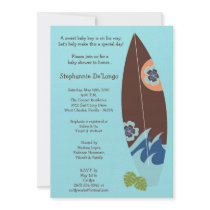 5x7 Surfer Baby Surf Boards Baby Shower Invitation