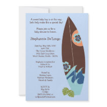 5x7 Surfer Baby Surf Boards Baby Shower Invitation