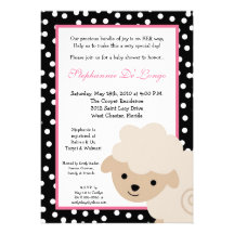 5x7 Sweet Pink Farm Sheep Baby Shower Invitation