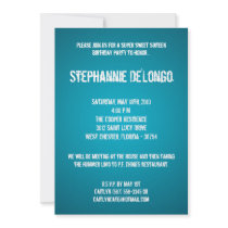 5x7 Teal DJ Spin Turntable 16 Birthday Invitation