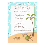 5x7 Tropical Turtle Mama Baby Shower Invitation
