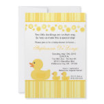 5x7 TWIN Yellow Rubber Duck Baby Shower Invitation