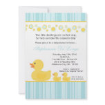 5x7 TWIN Yellow Rubber Duck Baby Shower Invitation