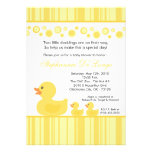 5x7 TWIN Yellow Rubber Duck Baby Shower Invitation