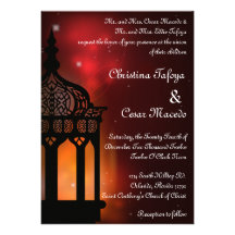 5x7 Wedding Invitation Moroccan Lantern Indian