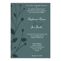 5x7 Wedding Invitation Twilight Twigs Spring Flora