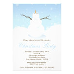 5x7 Winter Snow Snowman Christmas Invitation