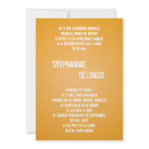 5x7 Yello DJ Spin Turntable Quinceanera Invitation