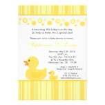 5x7 Yellow Rubber Ducky Baby Shower Invitation