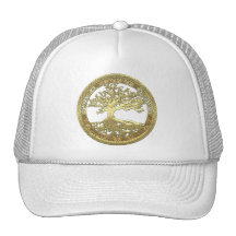 [600] Celtic Tree of Life [Gold] Mesh Hat