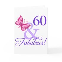 60 And Fabulous Birthday Card