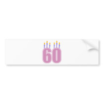 60 Birthday Candles (Pink / Purple)