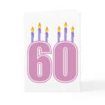 60 Birthday Candles (Pink / Purple)