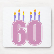60 Birthday Candles (Pink / Purple)