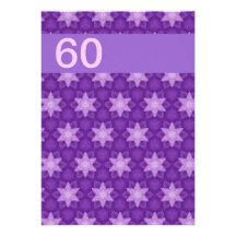 60 Birthday Purple Stars B101 Cards