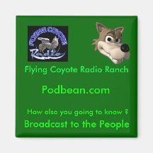 60, FCR-Radio Logo, Broadcast to the People, Fl... Fridge Magnet