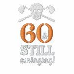60 & Still Swinging - Golf Birthday Shirt Embroidered Polo Shirts