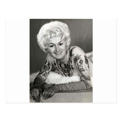 '60 Tattooed Lady Post Card