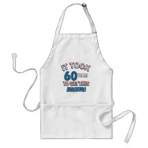 60 year old birthday designs aprons