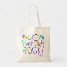 60 Year Olds Rock ! Tote Bag