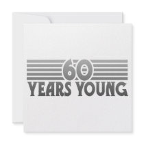 60 Years Young Custom Invites