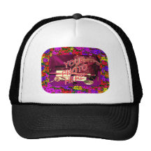 60s Flowers Frame Templates Mesh Hat