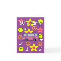 60's Party Invitation Card