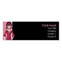 60s retro chick business card