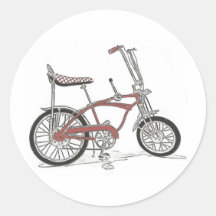 60's Schwinn Stingray Apple Krate Muscle Bike Round Stickers