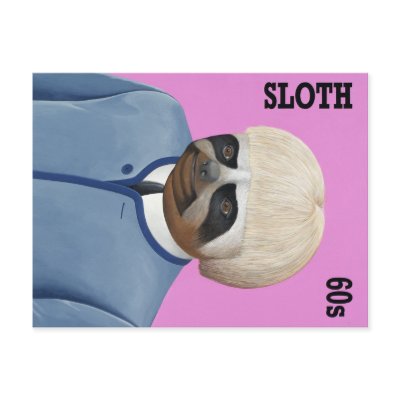 60s Sloth Post Cards by RELART