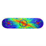 60s Style Peace Sign Skateboard
