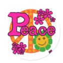 60s Style Peace stickers