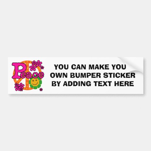 60s Style Peace T-shirts and Gifts Bumper Stickers