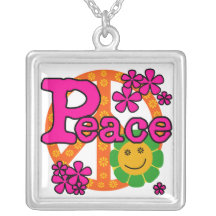 60s Style Peace T-shirts and Gifts Necklaces