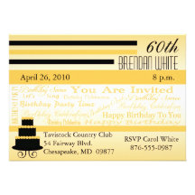 60th - 69th Birthday Invitations-Enter Your Age
