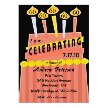 60th - 69th Birthday Party Personalized Invitation