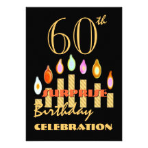 60th - 69th SURPRISE Birthday Party Invitation