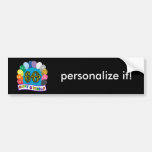 60th Birthday Balloons Happy Birthday Bumper Bumper Sticker