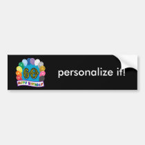 60th Birthday Balloons Happy Birthday Bumper bumper stickers
