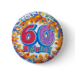 60th Birthday Button