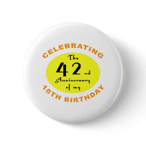 60th Birthday Gag Gift Pins