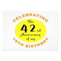 60th Birthday Gag Gift Custom Invitations
