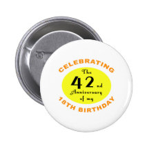 60th Birthday Gag Gift Pins