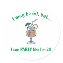 60th Birthday Gag Gift Sticker