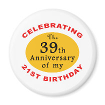 60th Birthday Gag Gifts Refrigerator Magnets