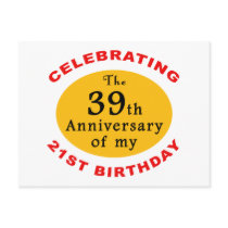 60th Birthday Gag Gifts Postcard